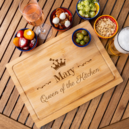 Queen of the Kitchen Personalised Engraved Chopping Board - YouPersonalise