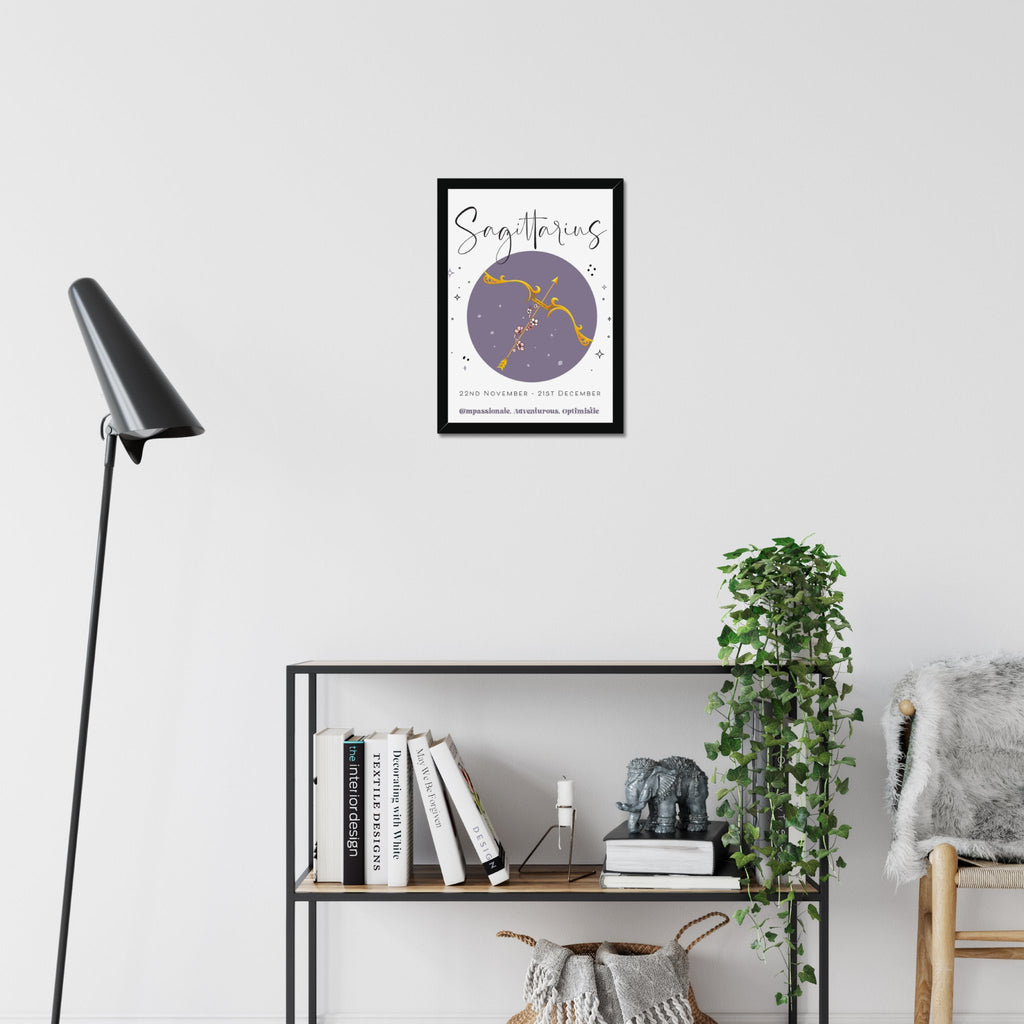 Sagittarius Zodiac Print in A3 or A4, With or Without Black Frame - YouPersonalise