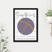Sagittarius Zodiac Print in A3 or A4, With or Without Black Frame - YouPersonalise