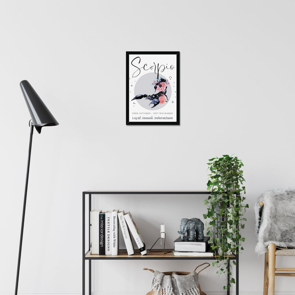 Scorpio Zodiac Print in A3 or A4, With or Without Black Frame - YouPersonalise