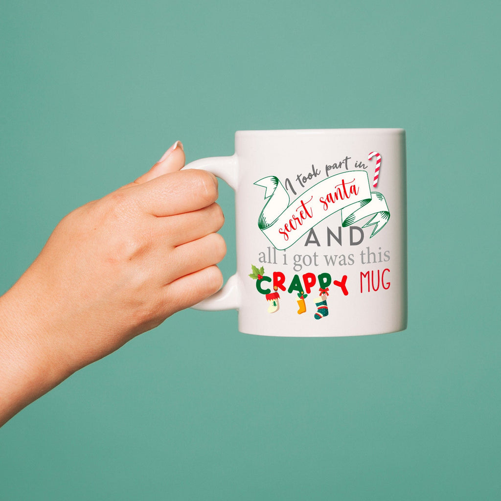 Secret Santa Mug 11oz Ceramic White Christmas Gift Mug Comedy Coffee Cup Mug for Colleague or Friend - YouPersonalise
