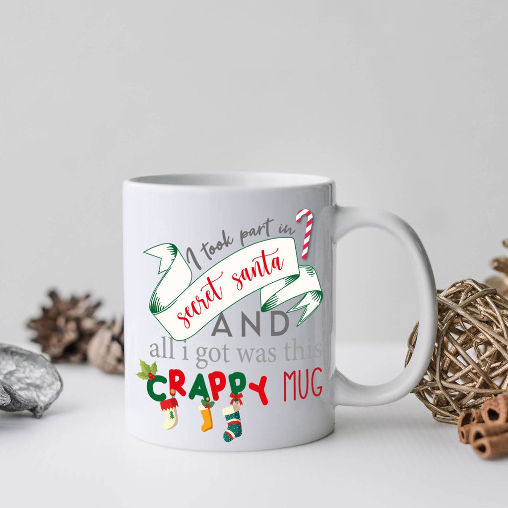 Secret Santa Mug 11oz Ceramic White Christmas Gift Mug Comedy Coffee Cup Mug for Colleague or Friend - YouPersonalise