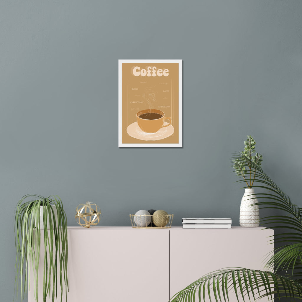 Tea and Coffee Print A3 or A4 with Frame - YouPersonalise