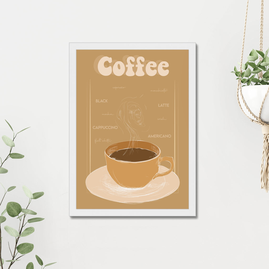 Tea and Coffee Print A3 or A4 with Frame - YouPersonalise
