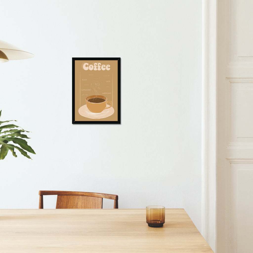 Tea and Coffee Print A3 or A4 with Frame - YouPersonalise
