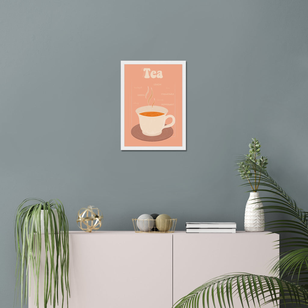 Tea and Coffee Print A3 or A4 with Frame - YouPersonalise
