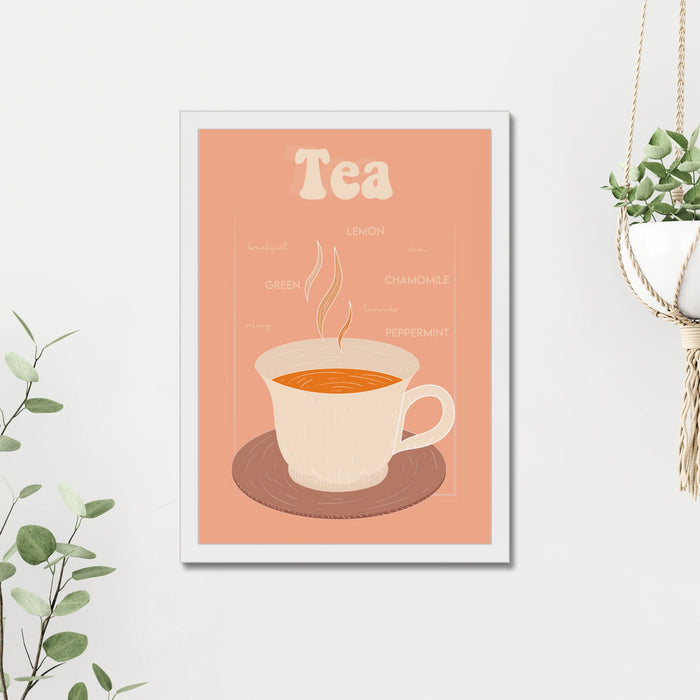 Tea and Coffee Print A3 or A4 with Frame - YouPersonalise