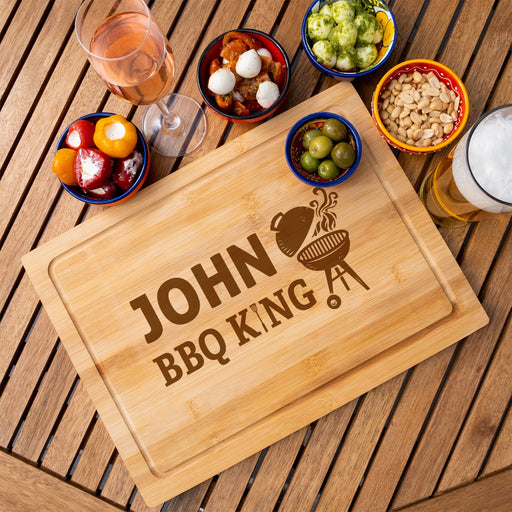 The BBQ King Personalised Engraved Chopping Board - YouPersonalise