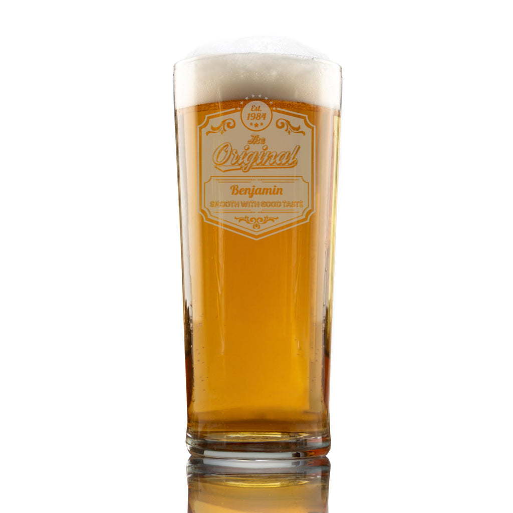 The Original Beer Label Personalised Engraved Pint Glass - YouPersonalise
