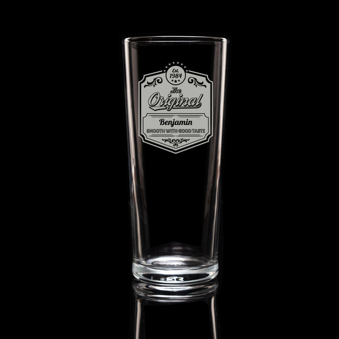 The Original Beer Label Personalised Engraved Pint Glass - YouPersonalise