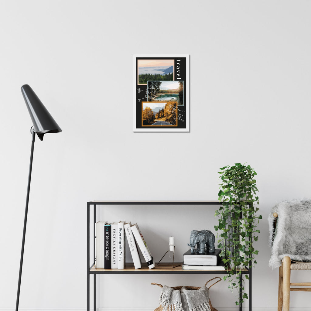 Travel Quote Print in A4 or A3 with Frame, Wall Art Print, Travel Illustration, Wall Decor - YouPersonalise