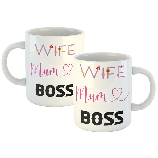 Wife Mum Boss Mug - YouPersonalise