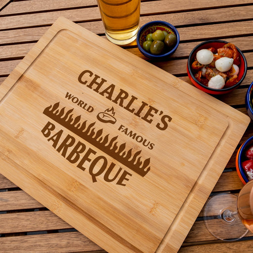 World Famous Barbeque BBQ Personalised Engraved Chopping Board - YouPersonalise