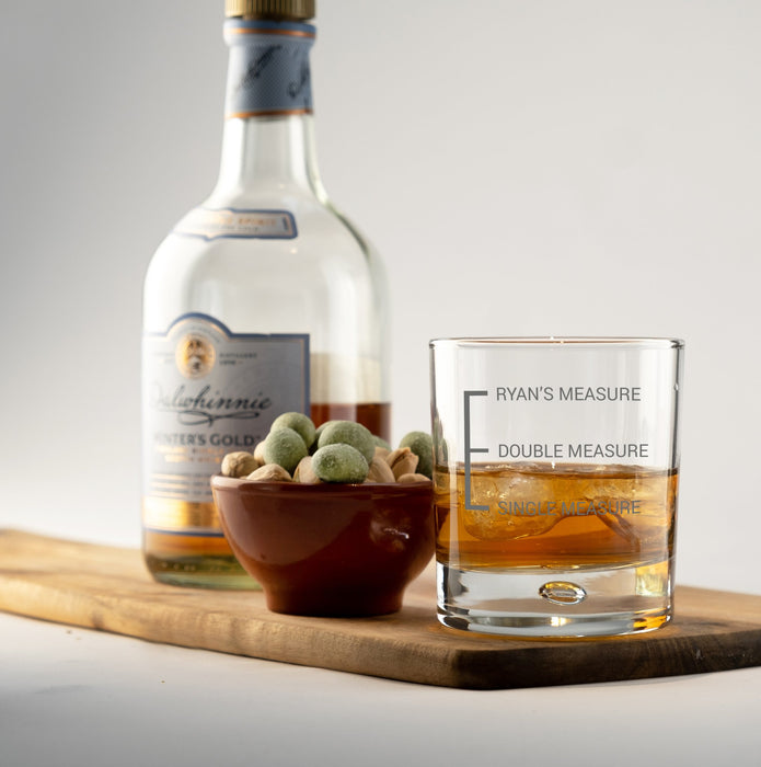 Your Big Measures Personalised Engraved Bubble Whiskey Glass - YouPersonalise