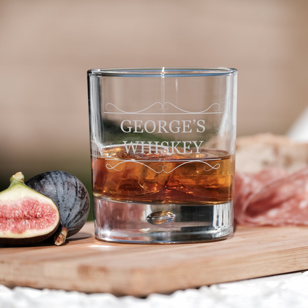 Your Names Whiskey Personalised Engraved Bubble Whisky Glass - YouPersonalise