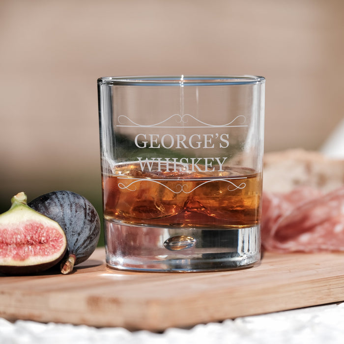 Your Names Whiskey Personalised Engraved Bubble Whisky Glass - YouPersonalise
